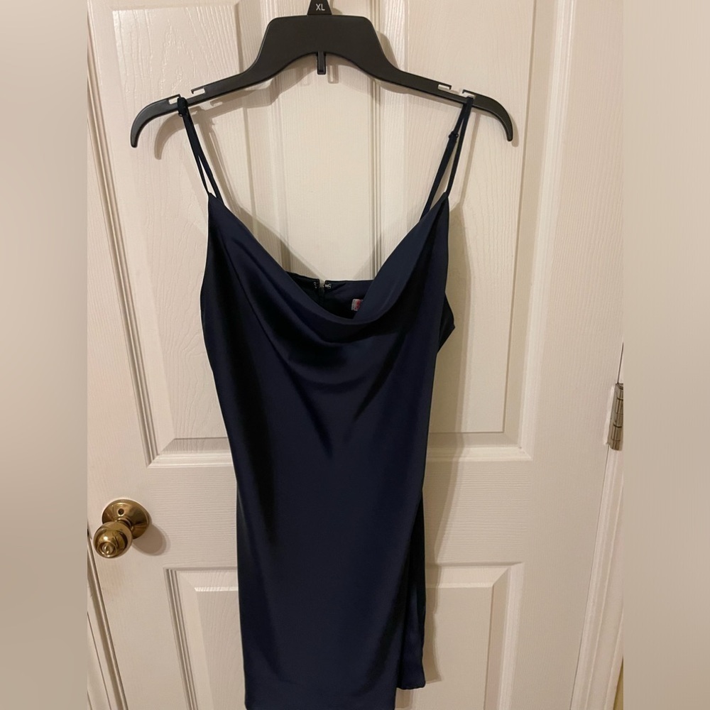 UO satin cowl neck dress size L